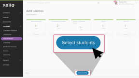 Add courses page. The required subjects for the specialization have been completed. The "Select students" button is higlighted with a cursor clicking it
